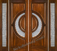 Tiffany Double Doors with Sidelights in 8' 0"